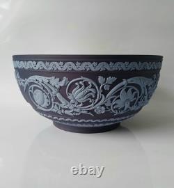 Wedgwood Jasper Portland Blue and Blue Arabesque Bowl jasperware