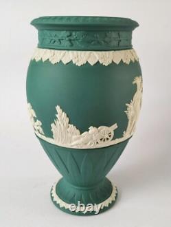 Wedgwood Jasper Spruce Green Bountiful Vase 8 Inch jasperware