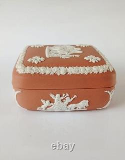 Wedgwood Jasper Terracotta Square Trinket Box jasperware