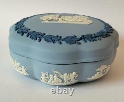 Wedgwood Jasper TriColour Trinket Box Jasperware