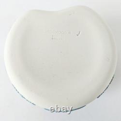 Wedgwood Jasper Trinket Box Jasperware Bean Box Blue On White