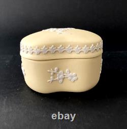 Wedgwood Jasper Trinket Box Yellow Prunus