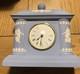 Wedgwood Jasper Ware Blue Clock H16cm X W16cm Works Well