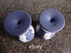 Wedgwood Jasper Ware Blue Dancing Hours Egg Cups Set of Two