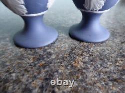 Wedgwood Jasper Ware Blue Dancing Hours Egg Cups Set of Two