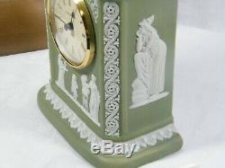 Wedgwood Jasper Ware Green Mantle Clock, 1895 Superb and Extremely Rare! 