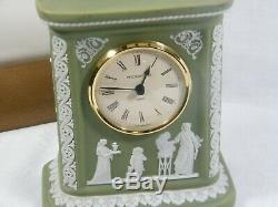 Wedgwood Jasper Ware Green Mantle Clock, 1895 Superb and Extremely Rare! 