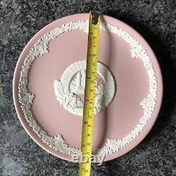 Wedgwood Jasper Ware Pink Bermuda Moongate Plate. 6.5', Boxed Rare