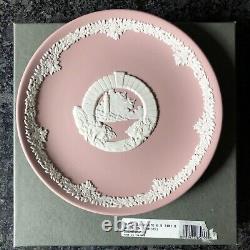 Wedgwood Jasper Ware Pink Bermuda Moongate Plate. 6.5', Boxed Rare