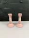 Wedgwood Jasper Ware Pink Candle Stick Holders 6 High Pair Dancing Hours Set