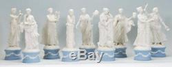 Wedgwood Jasper Ware Rare Complete Set Of 9 The Classical Muses Figures