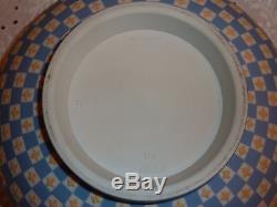 Wedgwood Jasper Ware Tri-Coloured (yellowithblue/white) diced footed bowl