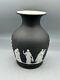 Wedgwood Jasper Ware Vase Black Jasperware (777)