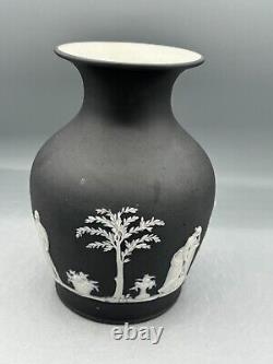 Wedgwood Jasper Ware Vase Black Jasperware (777)