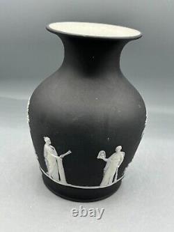 Wedgwood Jasper Ware Vase Black Jasperware (777)