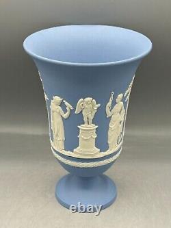 Wedgwood Jasper Ware Vase Blue Jasperware (777)