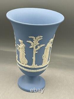 Wedgwood Jasper Ware Vase Blue Jasperware (777)