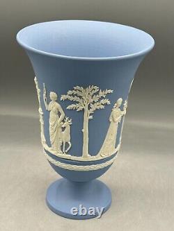 Wedgwood Jasper Ware Vase Blue Jasperware (777)