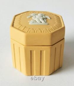 Wedgwood Jasper Yellow Trinket Box Summer Seasons jasperware