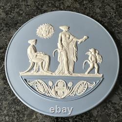 Wedgwood Jasper ware Blue 1997 Wall Plaque. Boxed VGC