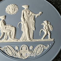 Wedgwood Jasper ware Blue 1997 Wall Plaque. Boxed VGC