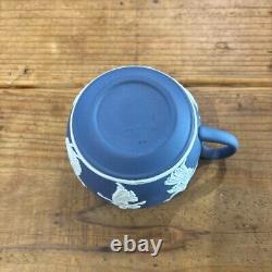 Wedgwood Jasper ware Cup Saucer Pink Navy Blue Dancing Hours Set for 2 Tea Coffe