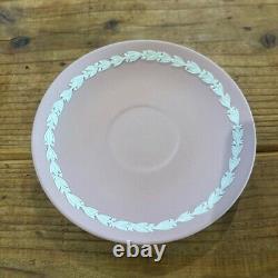 Wedgwood Jasper ware Cup Saucer Pink Navy Blue Dancing Hours Set for 2 Tea Coffe