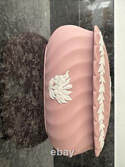 Wedgwood Jasper ware Pink Large Lidded Dish / Pot