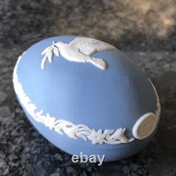 Wedgwood Jasper ware Pink, dancing lady, Blue Dove 1977 lidded egg boxs