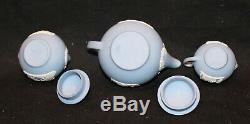 Wedgwood Jasperware 12 Piece Miniature Tea Coffee Set On Tray