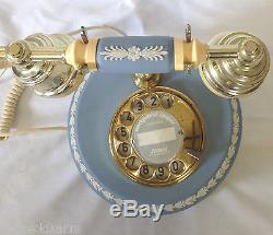 Wedgwood Jasperware Astral Telephone Rare Rotary Dial Blue 1986