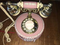Wedgwood Jasperware Astral Telephone Rare Rotary Dial Pink 1986