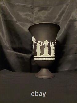 Wedgwood Jasperware Basalt Black Footed Vase