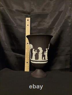 Wedgwood Jasperware Basalt Black Footed Vase