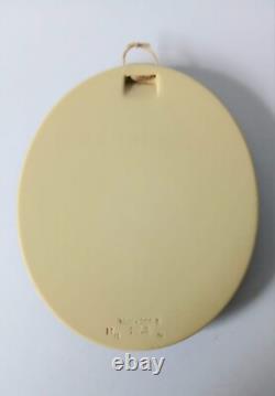 Wedgwood Jasperware Black And Cane Portrait Medallion Plaque Josiah Wedgwood