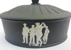 Wedgwood Jasperware Black Basalt Golf PGA Trinket Box
