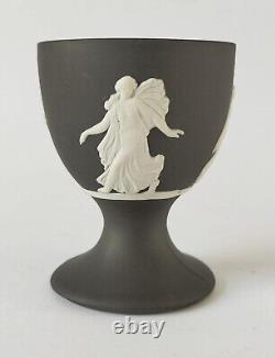 Wedgwood Jasperware Black Egg Cup Dancing Hours