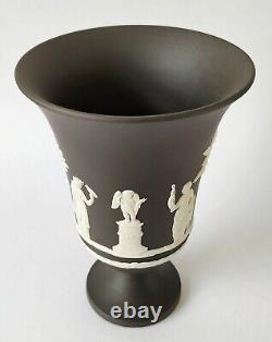Wedgwood Jasperware Black Footed Vase