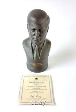 Wedgwood Jasperware Black JFK John Kennedy Bust Limited Edition