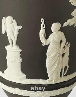 Wedgwood Jasperware Black Vase Footed