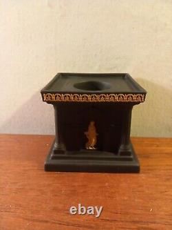 Wedgwood Jasperware Black and Cane Library Collection Ink Well