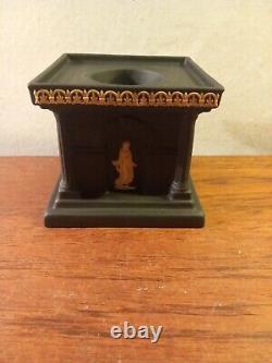 Wedgwood Jasperware Black and Cane Library Collection Ink Well