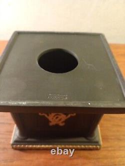 Wedgwood Jasperware Black and Cane Library Collection Ink Well