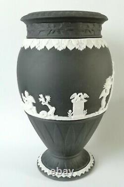 Wedgwood Jasperware Black and White Bountiful Vase