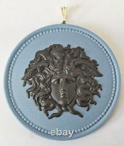 Wedgwood Jasperware Blue And Black Pendant Medusa