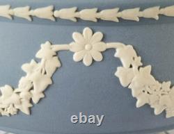 Wedgwood Jasperware Blue Bowl Floral and Leaves