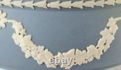 Wedgwood Jasperware Blue Bowl Floral and Leaves