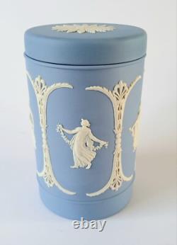 Wedgwood Jasperware Blue Dancing Hours Cannister