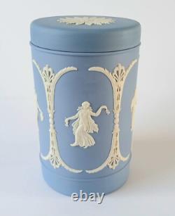 Wedgwood Jasperware Blue Dancing Hours Cannister