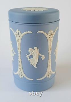 Wedgwood Jasperware Blue Dancing Hours Cannister